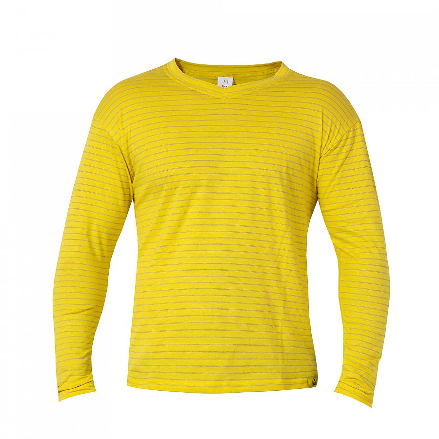 Tričko PXT Antistatic wear žluté dlouhý rukáv "V" 160 g/m2